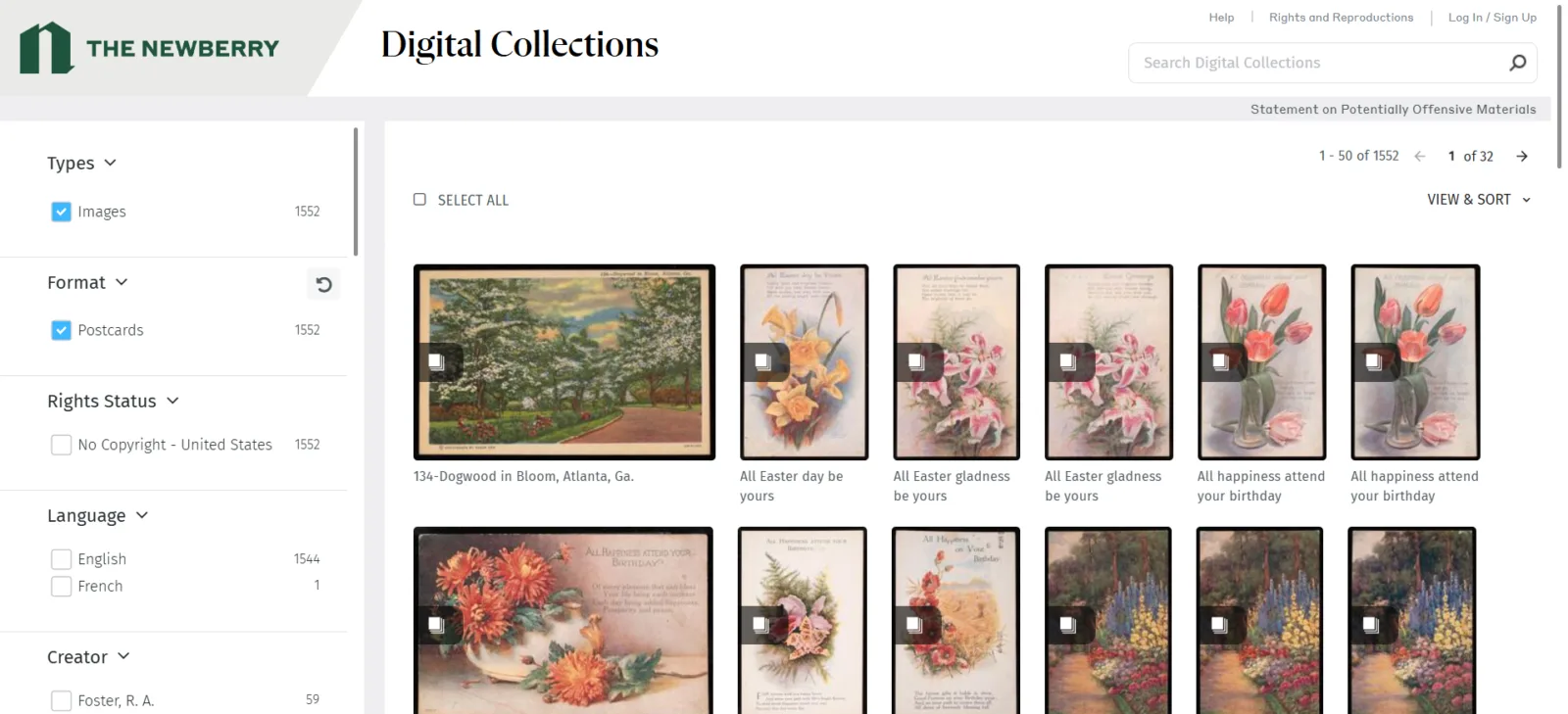 Newberry Postcard Digital Collection